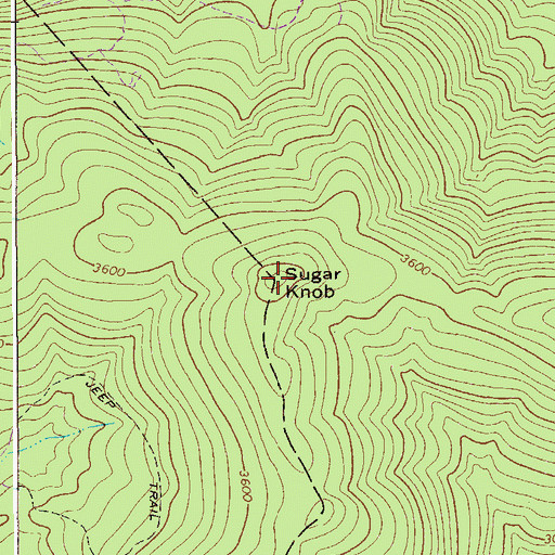 Topographic Map of Sugar Knob, WV