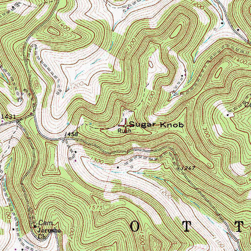 Topographic Map of Sugar Knob, WV