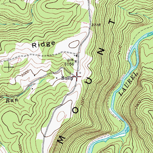 Topographic Map of Sully, WV