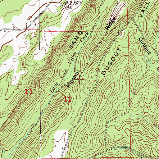 Topographic Map of Dawson Gap, AL