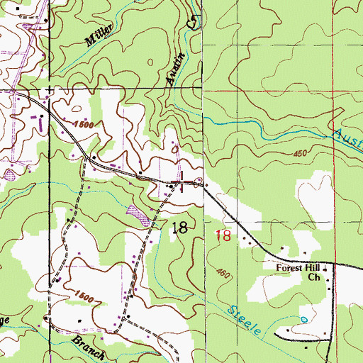 Topographic Map of Fairview, AL