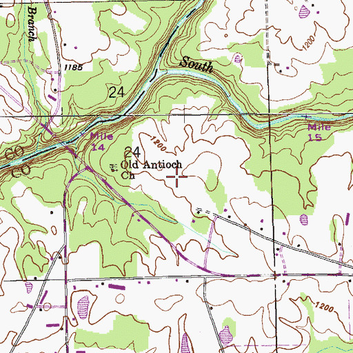 Topographic Map of Zion Hill, AL