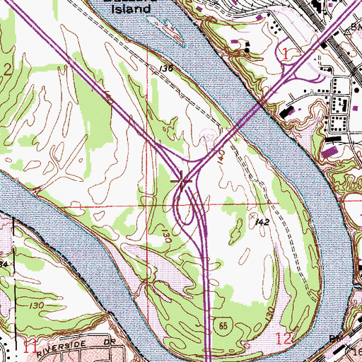 Topographic Map of Interchange 173, AL