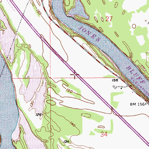Topographic Map of Interchange 176, AL
