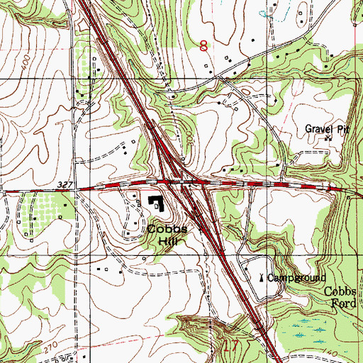 Topographic Map of Interchange 179, AL