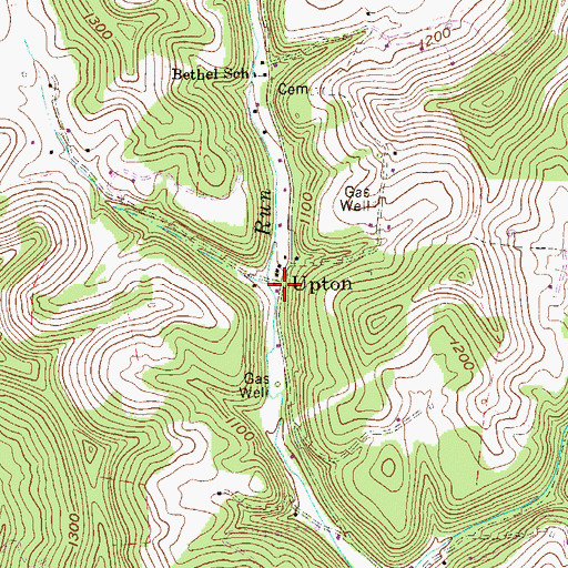 Topographic Map of Upton, WV