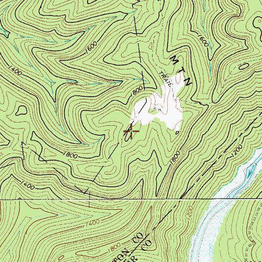 Topographic Map of Ware Mountain, WV