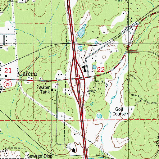 Topographic Map of Interchange 228, AL