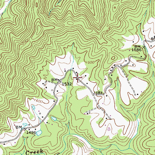 Topographic Map of Clendenin School (historical), WV