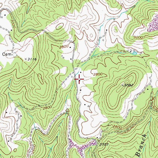 Topographic Map of Eburnean School (historical), WV