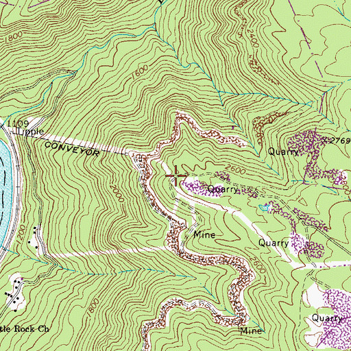 Topographic Map of Ephram (historical), WV