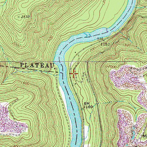 Topographic Map of Estuary School (historical), WV