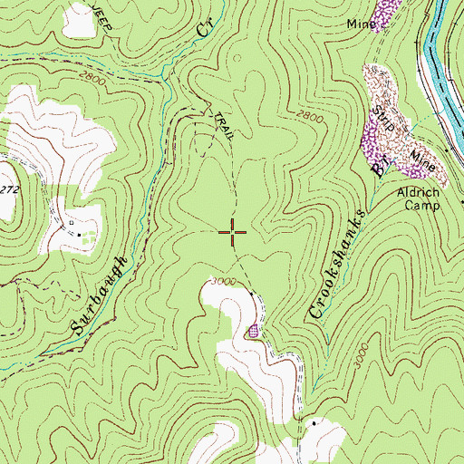 Topographic Map of Eureka School (historical), WV