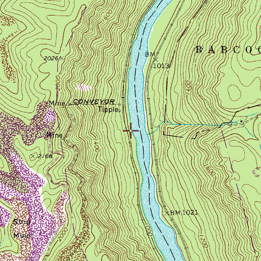 Topographic Map of Finlow (historical), WV