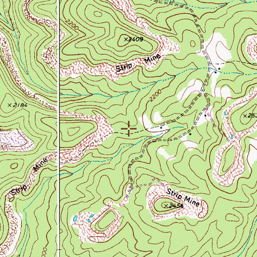 Topographic Map of Flannigan School (historical), WV