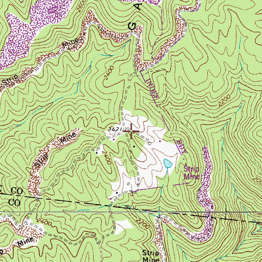 Topographic Map of Garden Ground School (historical), WV