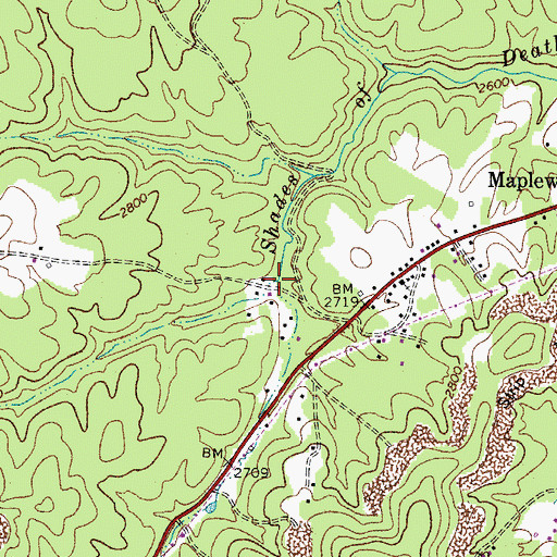 Topographic Map of Gibson Fork, WV