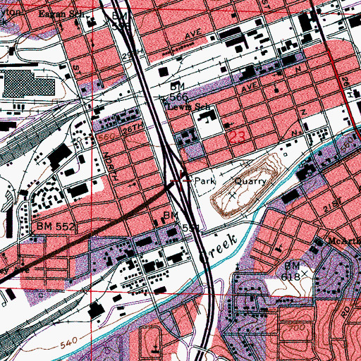 Topographic Map of Interchange 262B, AL
