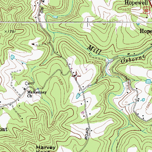 Topographic Map of Hess School (historical), WV