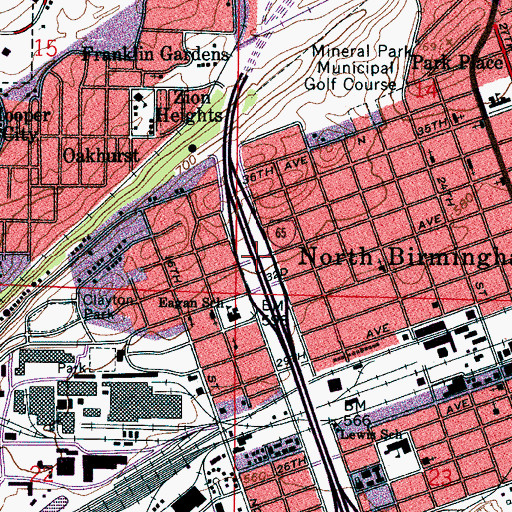 Topographic Map of Interchange 263, AL