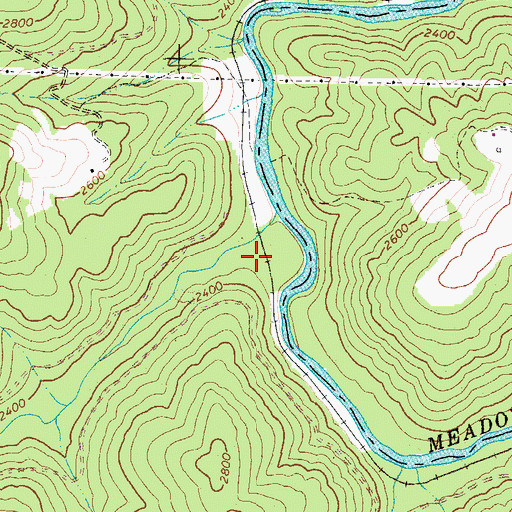Topographic Map of Honeydew (historical), WV