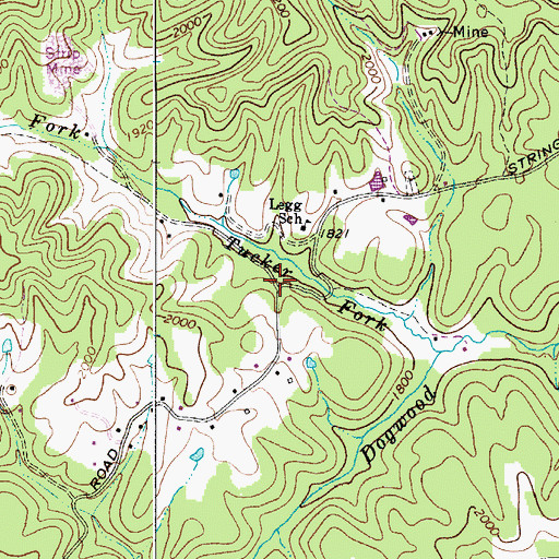 Topographic Map of Jenky, WV