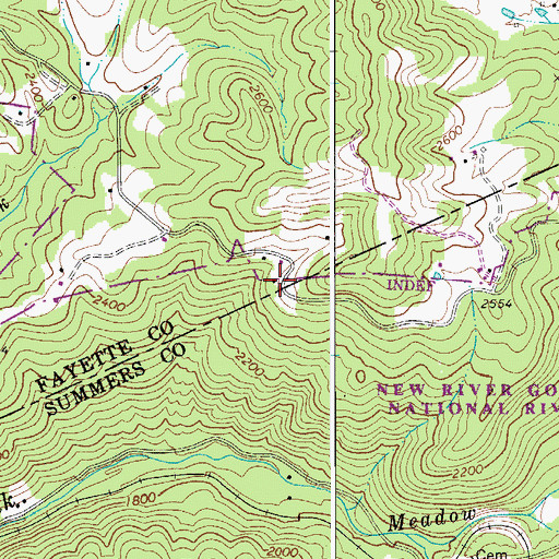 Topographic Map of Kincaid School (historical), WV