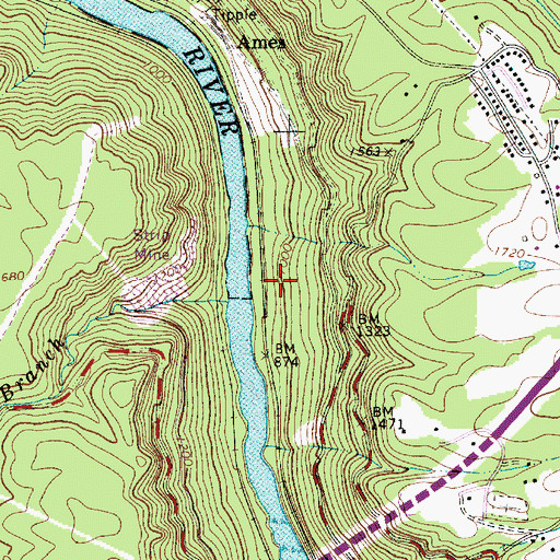 Topographic Map of Michigan (historical), WV