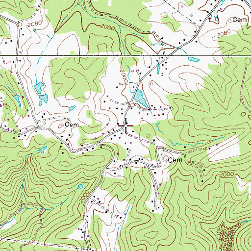 Topographic Map of Miles School (historical), WV