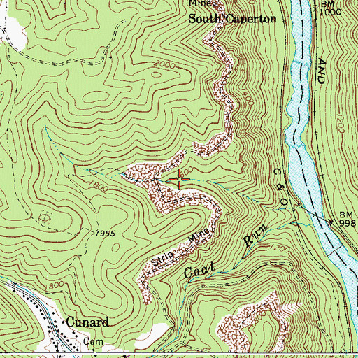 Topographic Map of Mincar (historical), WV
