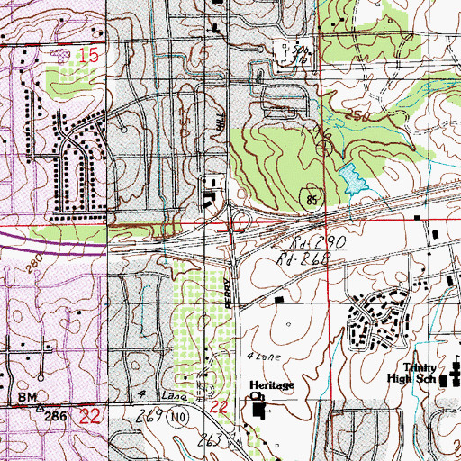 Topographic Map of Interchange 4, AL