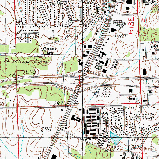 Topographic Map of Interchange 6, AL
