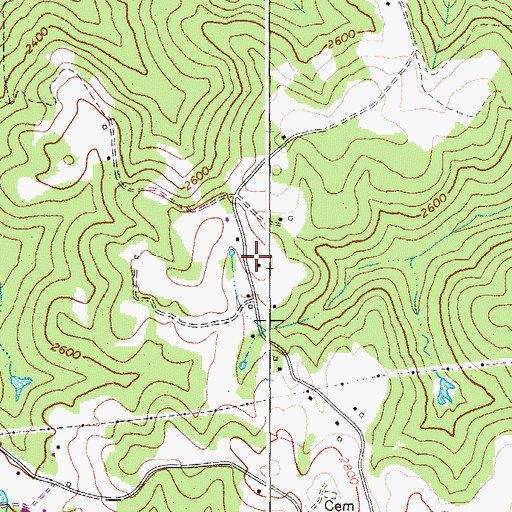 Topographic Map of Pleasant Hill School (historical), WV