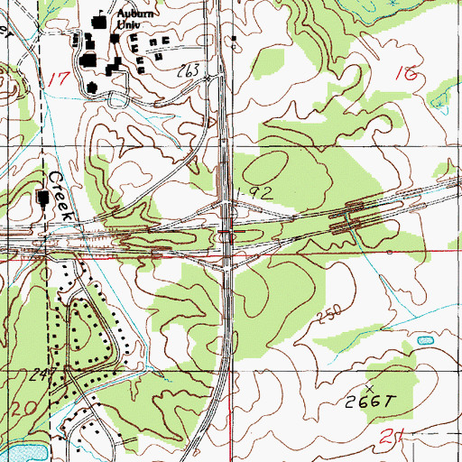 Topographic Map of Interchange 9, AL