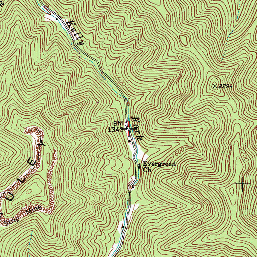 Topographic Map of Romont School (historical), WV