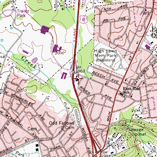 Topographic Map of Saints Peter and Paul Catholic School, WV