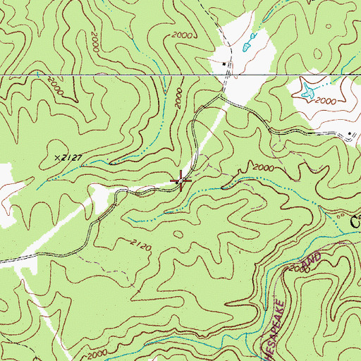 Topographic Map of Shawver School (historical), WV