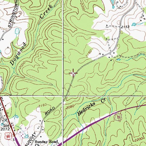 Topographic Map of Sunday Road School (historical), WV