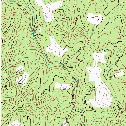 Topographic Map of White School (historical), WV
