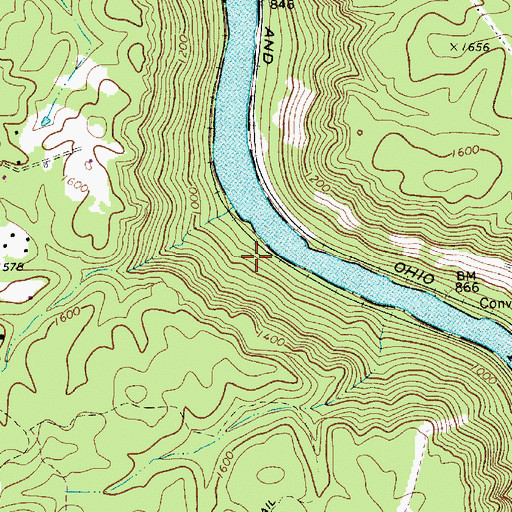 Topographic Map of Whitney (historical), WV