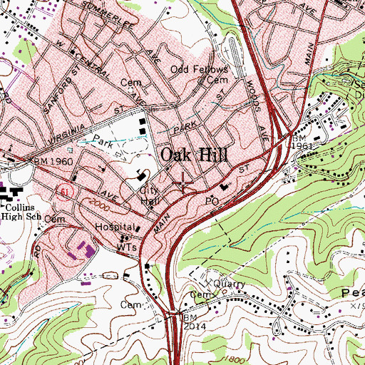 Topographic Map of First Brethren Church, WV
