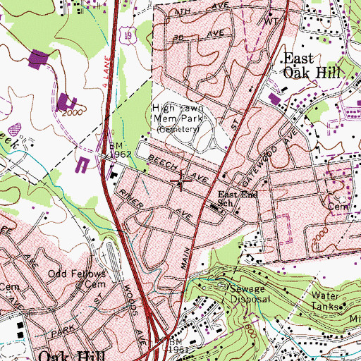 Topographic Map of Gospel Tabernacle, WV