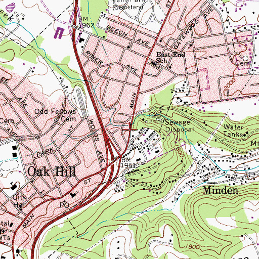 Topographic Map of Kingdom Hall of Jehovahs Witnesses, WV