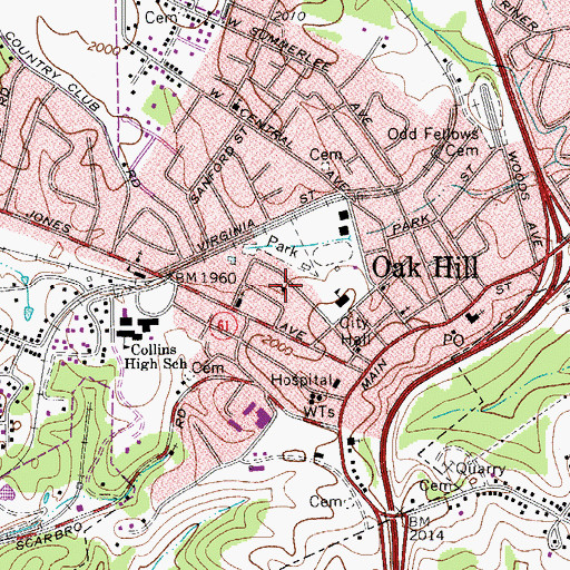 Topographic Map of Saint Andrew Episcopal CHurch, WV