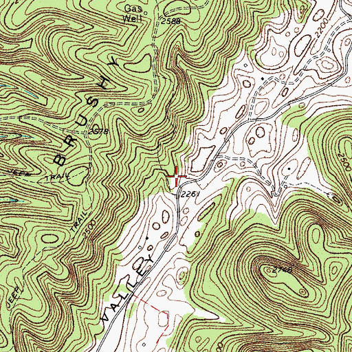Topographic Map of Bethel School (historical), WV
