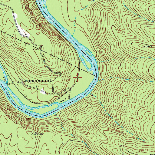 Topographic Map of Brink (historical), WV