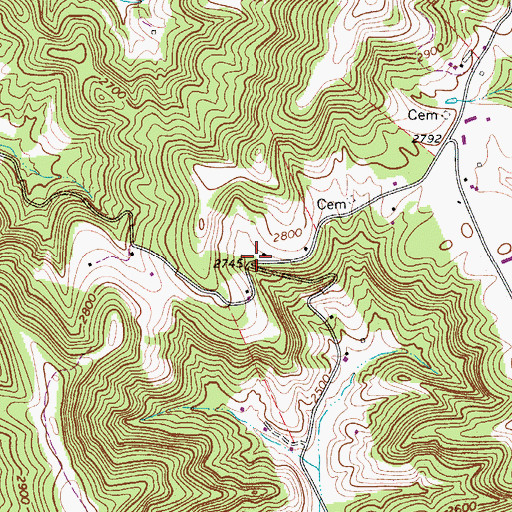 Topographic Map of Brown School (historical), WV
