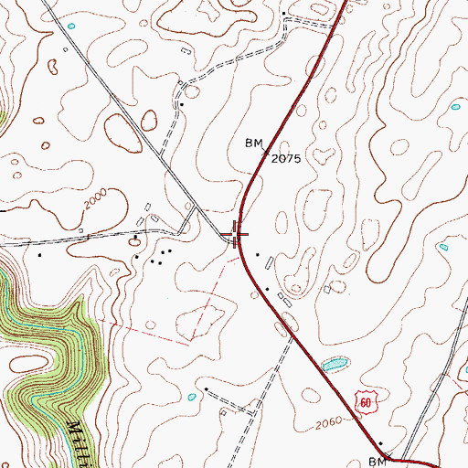 Topographic Map of Central School (historical), WV