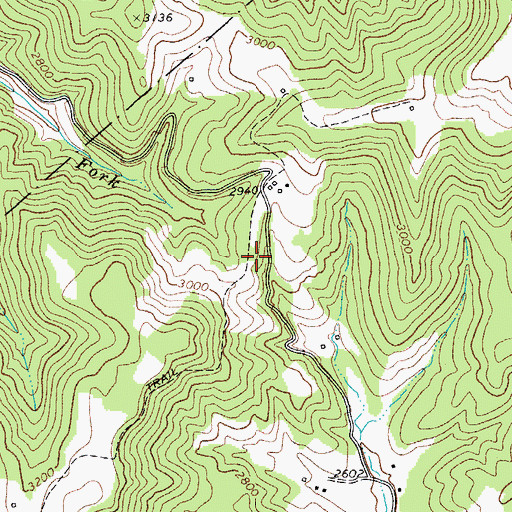 Topographic Map of Chestnut Ridge School (historical), WV