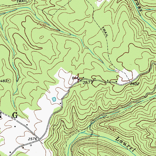 Topographic Map of Clendenin School (historical), WV